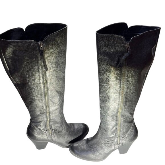 Naturalizer Women's Black Leather Marsella Knee-High Boots Wide Shaft  Size 9W - Picture 6 of 12